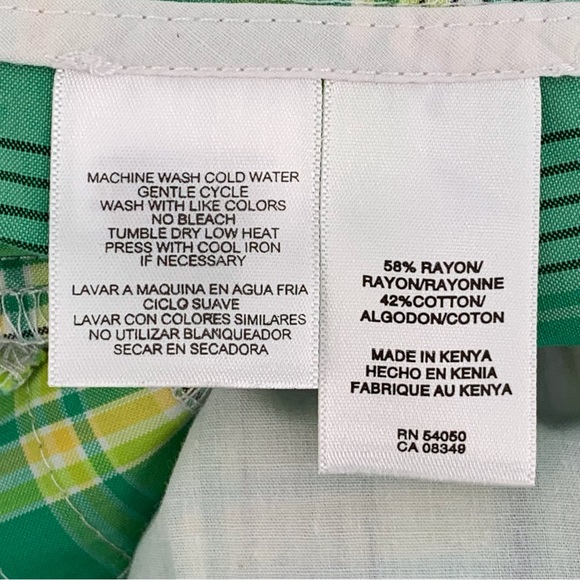 Jones New York Sport Green Plaid Stretch Cotton Blend 11” Shorts, 6 - Picture 13 of 14